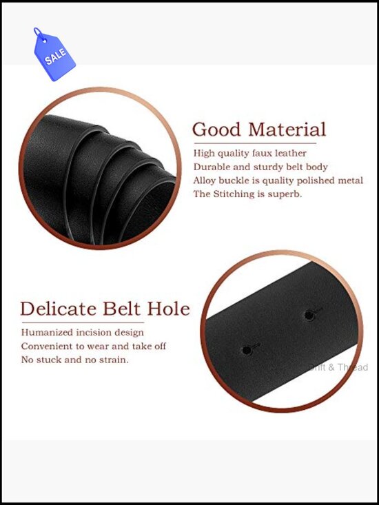 Double O Ring Faux Leather Waist Belt for Women - Elegant Fashion Belt